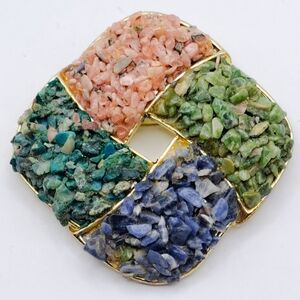 Vintage Cathe Gravel Pendant Brooch